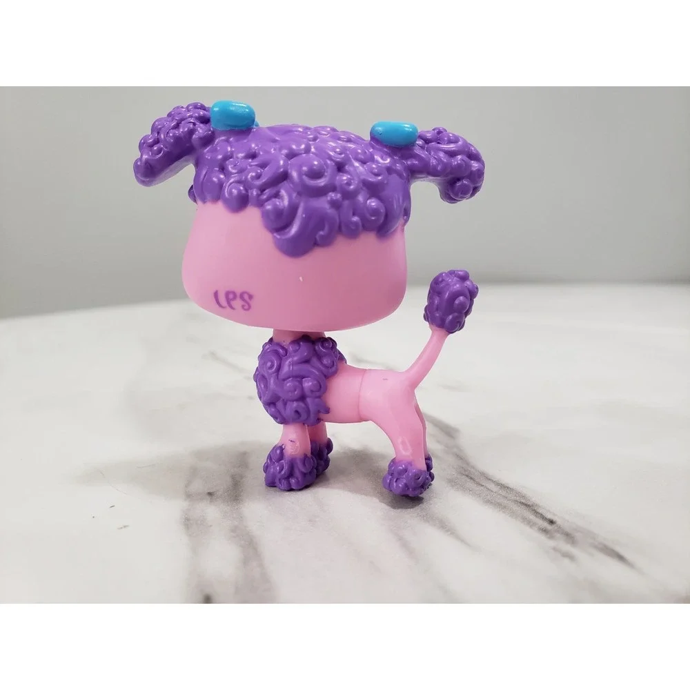 Littlest Pet Shop G7 Series 1 #2 Purple Pink Poodle Purple Eyes LPS‎ Dog